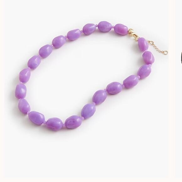 J. Crew Bright Lilac Beaded chunky necklace - Picture 1 of 8